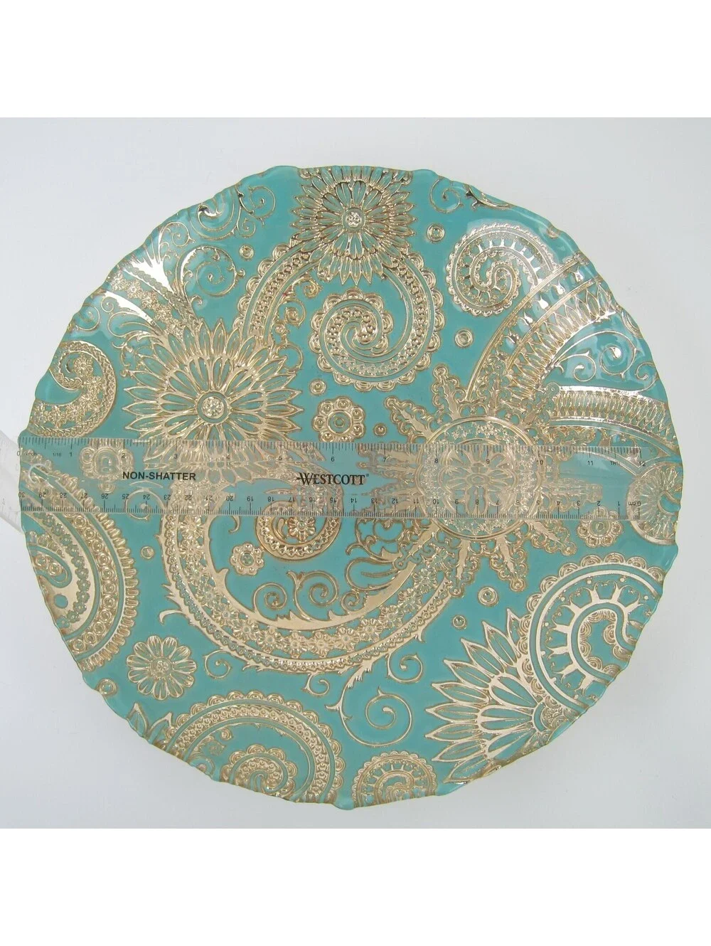 Vintage Decorative Glass Serving Bowl 13